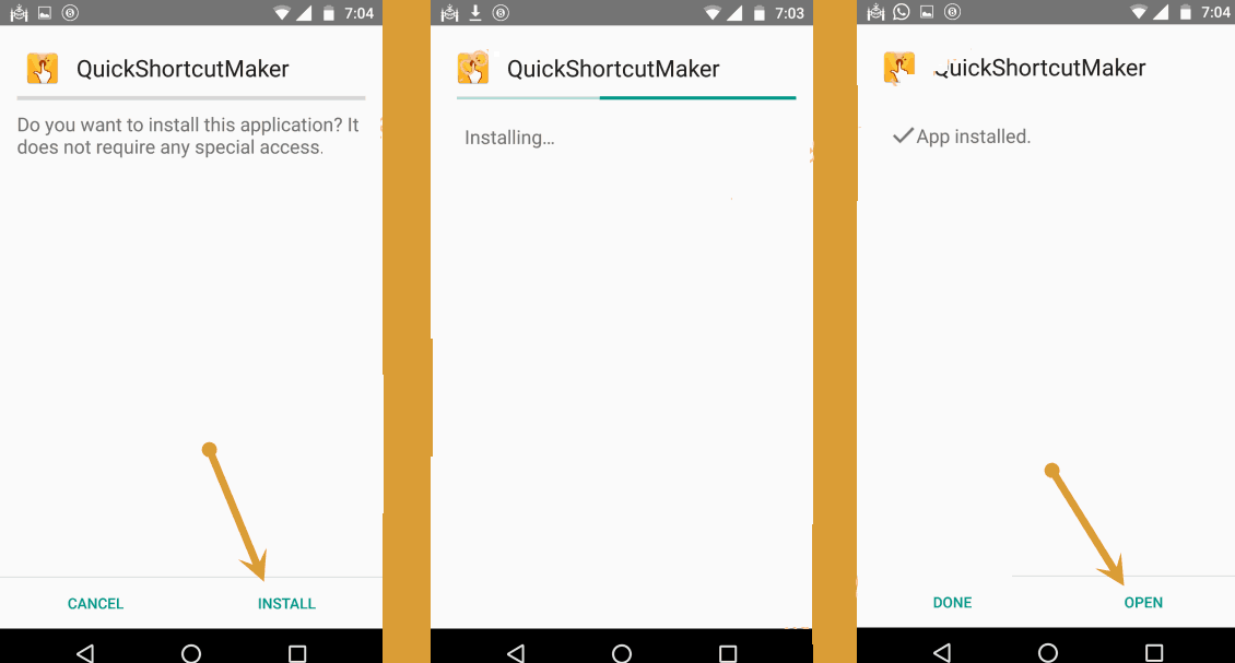 install quick shortcut maker