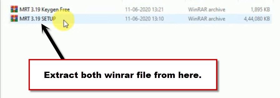 Extract winrar file